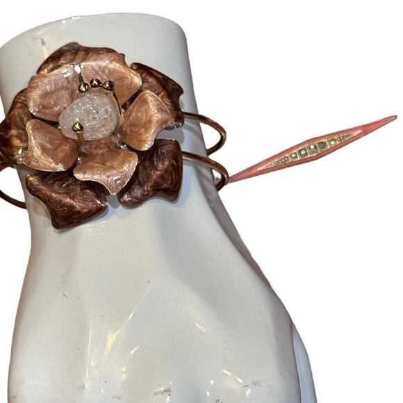 Signed Catherine Popesco Enamel Marcasite Pin Brooch French Designer Handcrafted - Picture 7 of 10